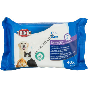 Мокри кърпички за почистване на уши, 40 бр. - Trixie Ear Care Wipes